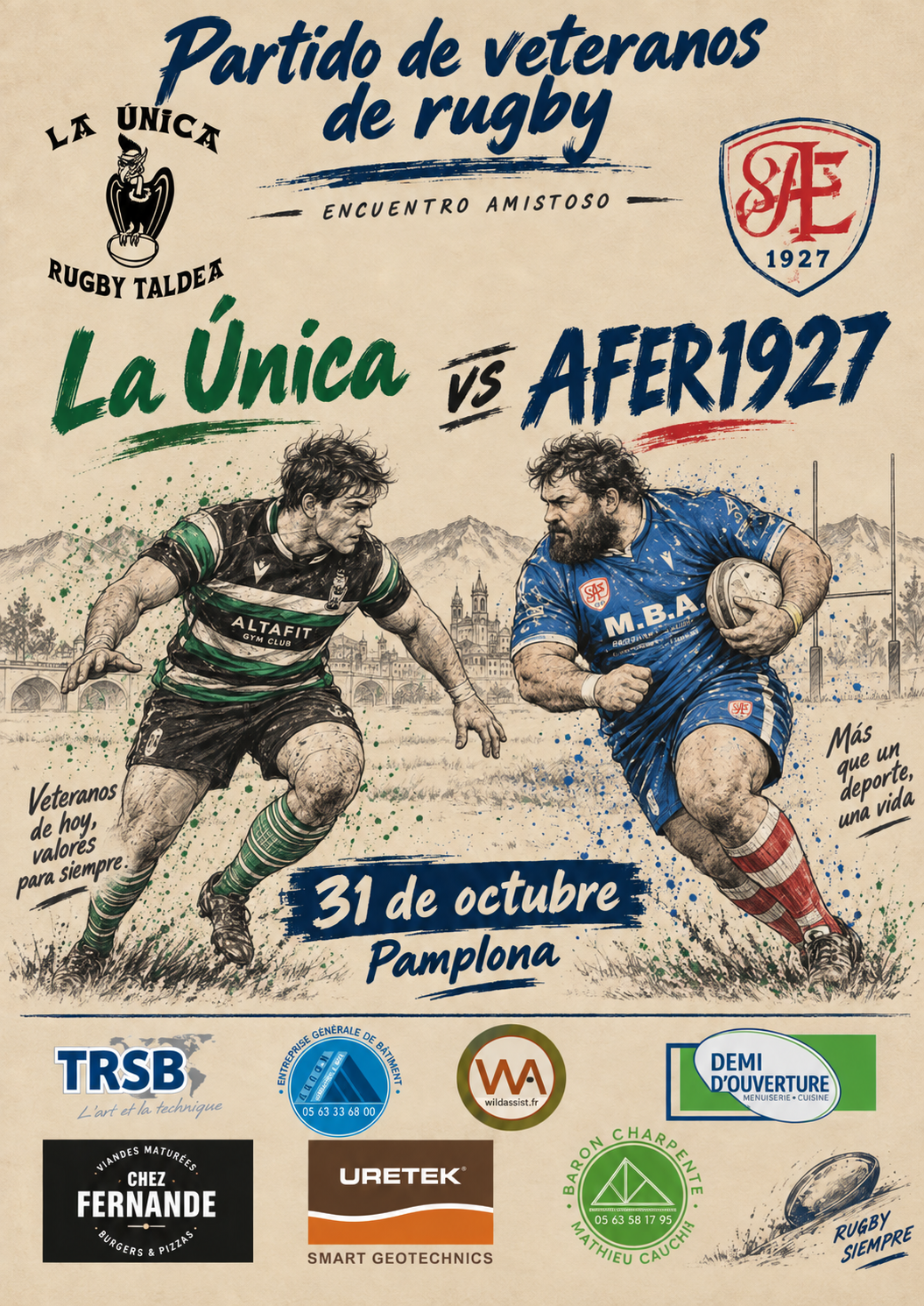 Affiche officielle Pamplona 2027 — AFER1927